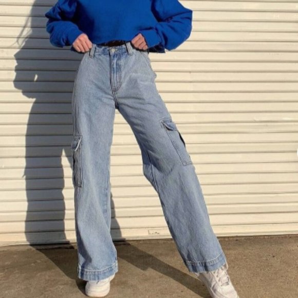 Denim - Workwear Y2K pants / high waist denim jeans